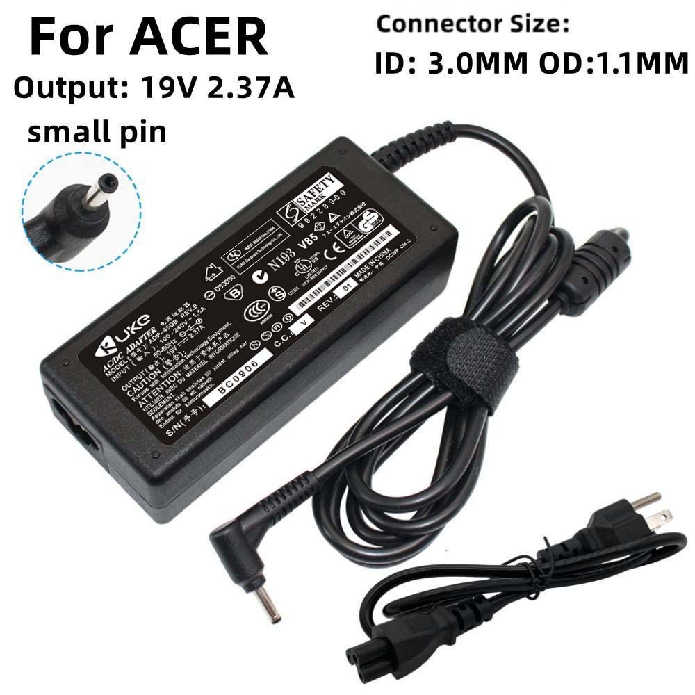 อะแดปเตอร์ชาร์จแล็ปท็อป 65W 19V 3.42A หัว 3.0×1.1mm สำหรับ Acer Aspire S7 R5 R7 R13 R14 Swift 3 SF31