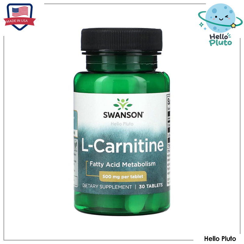 Swanson, L-Carnitine, 500 mg, 30 Tablets