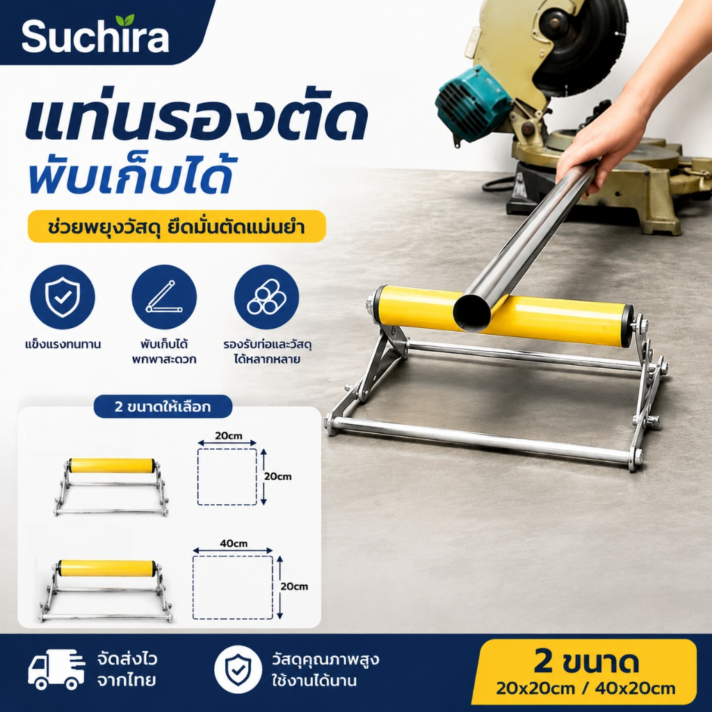 ขาตั้งเครื่องตัดพับได้ ขาตั้งพยุงรองรับวัสดุ สำหรับงานตัด อุปกรณ์ช่าง แข็งแรง ทนทาน พร้อมส่ง