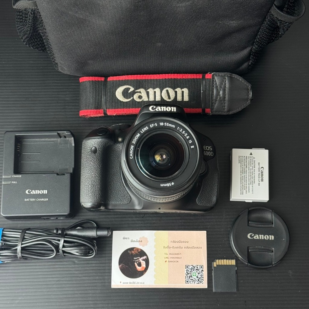 กล้องมือสองราคาถูก Canon EOS 600D + เลนส์คิท EF-S 18-55mm f/3.5-5.6 IS II