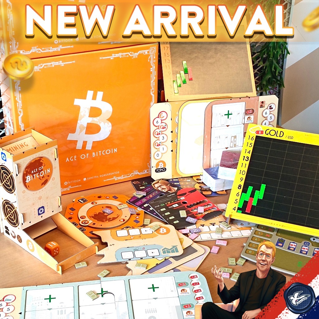[พร้อมส่ง] Age of Bitcoin (KS Deluxe) ภาษาไทย [TH/EN] ห่อของขวัญฟรี เกมคนไทย โดยนักออกแบบไทย [Boardgame]