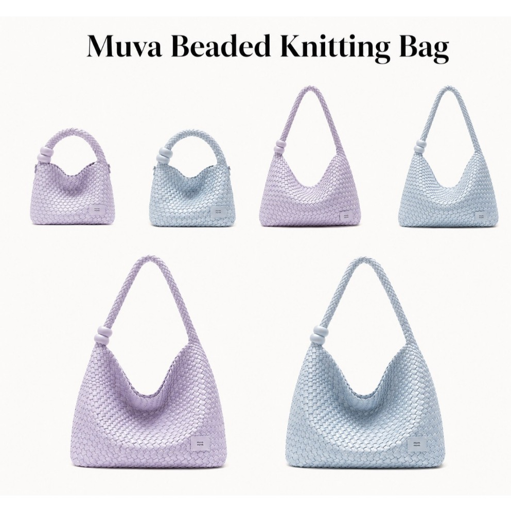 Muva Beaded Knitting Bag Size Mini / Small / Large ของแท้ 100% กดจาก Official Muva