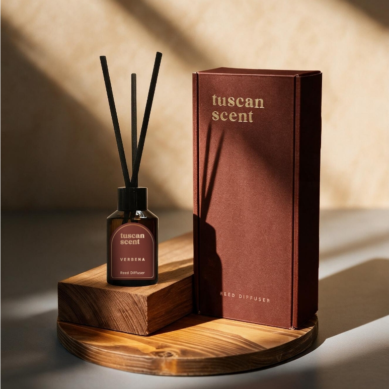 New Product 2026 - TUSCAN SCENT ORGANIC DIFFUSER VERBENA 50 ml.