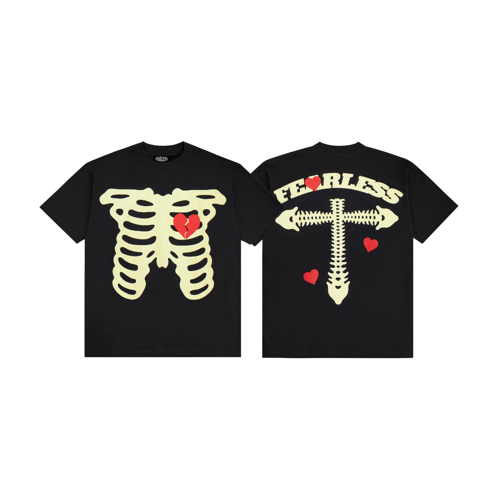 FEARLESS BONE LOVE BOXY T-SHIRT / เสื้อยืดดำ