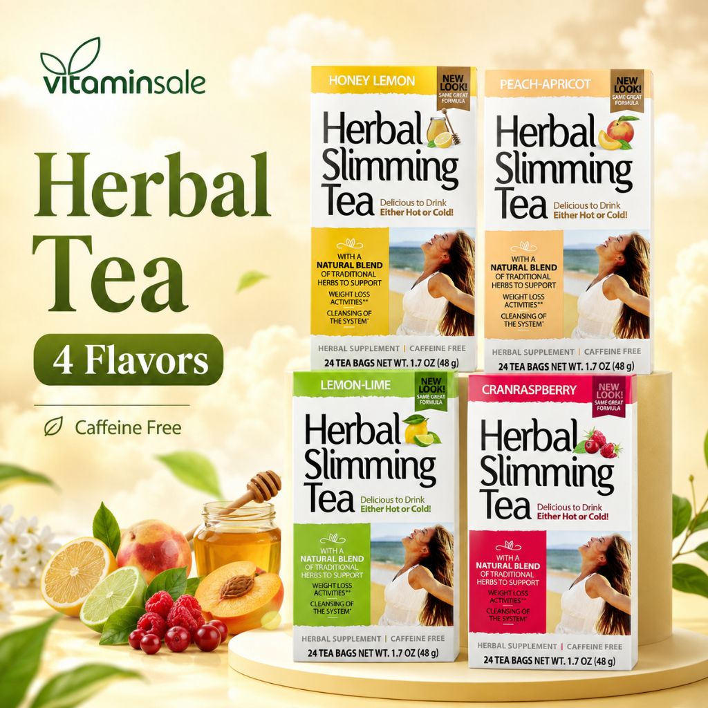 ชาสมุนไพร Herbal Slimming Tea ชงร้อนเย็น 24 ซอง รส Lemon-Lime / Cranraspberry
