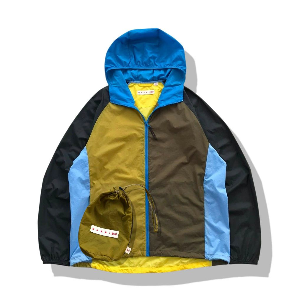 Uniqlo X Marni Collaboration Pocketable Parka Hooded Light Jacket(M) มือสอง รอบอก 46”