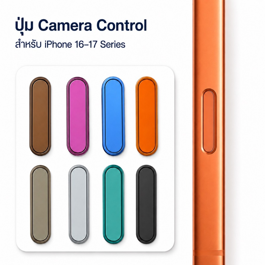 cxshop (1003) ฝาครอบคุมกันรอยปุ่มกล้อง กันรอยขีดข่วน CAMERA Control Protection สำหรับ Iphone 16-17 Series