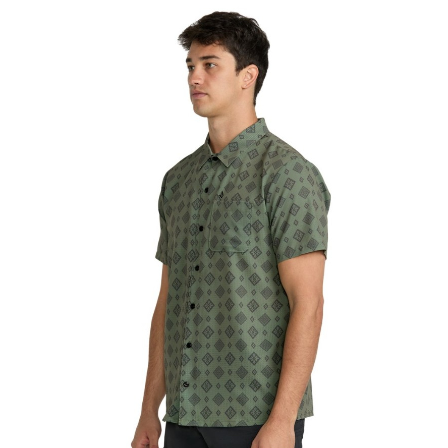 Volcom เสื้อเชิ้ตแขนสั้นสำหรับผู้ชาย Mens Ridgestone Short Sleeve Shirt 252 A0412400-LTO — صورة 6