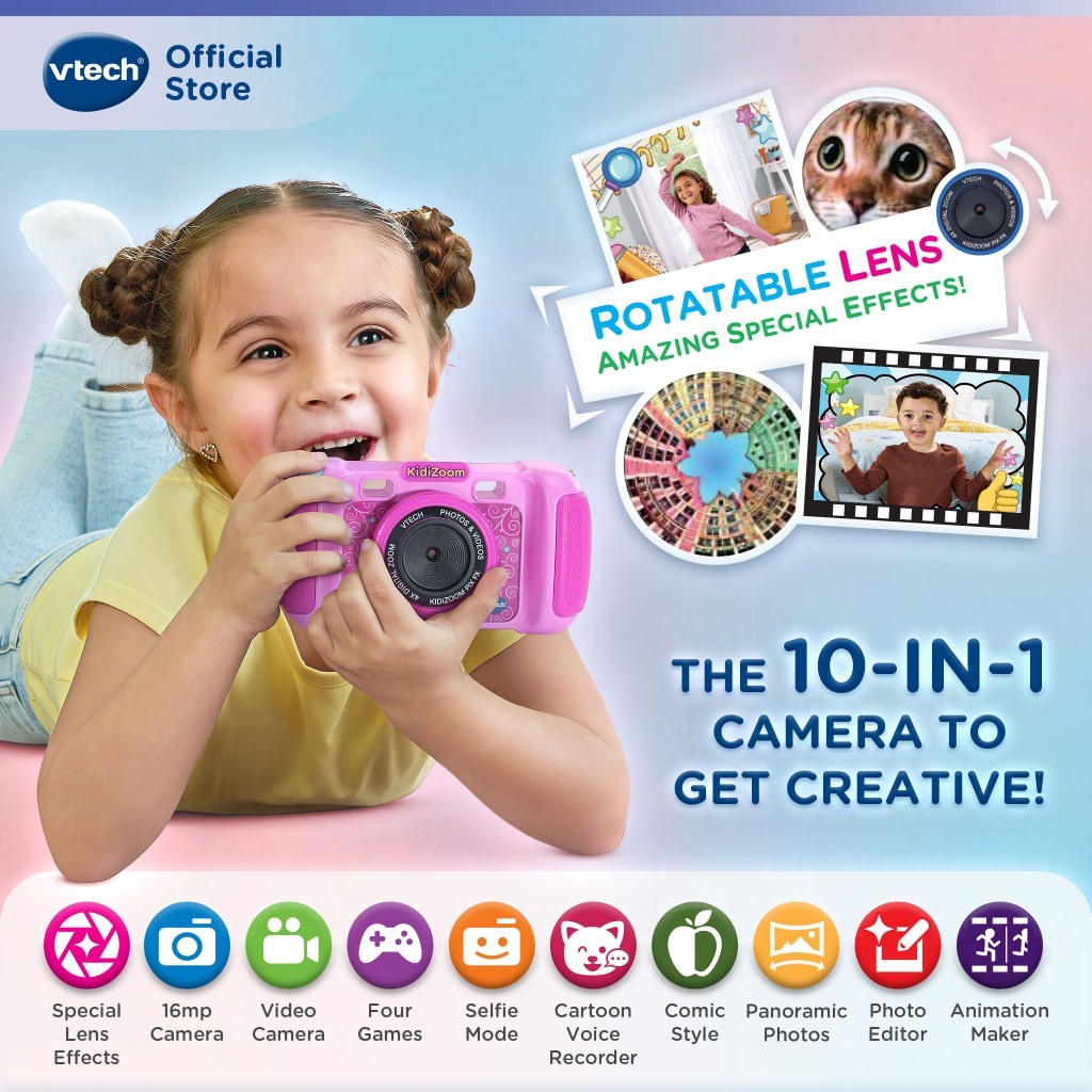 VTech كاميرا أطفال KidiZoom FUN FX ‏16 ميغابكسل — صورة 2