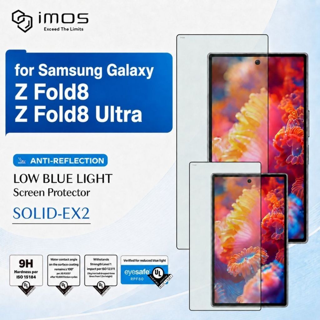 ฟิล์มกระจก imos SOLID-EX2 AR RPF80 สำหรับ Samsung Galaxy Z Fold8 Ultra / Z Fold8