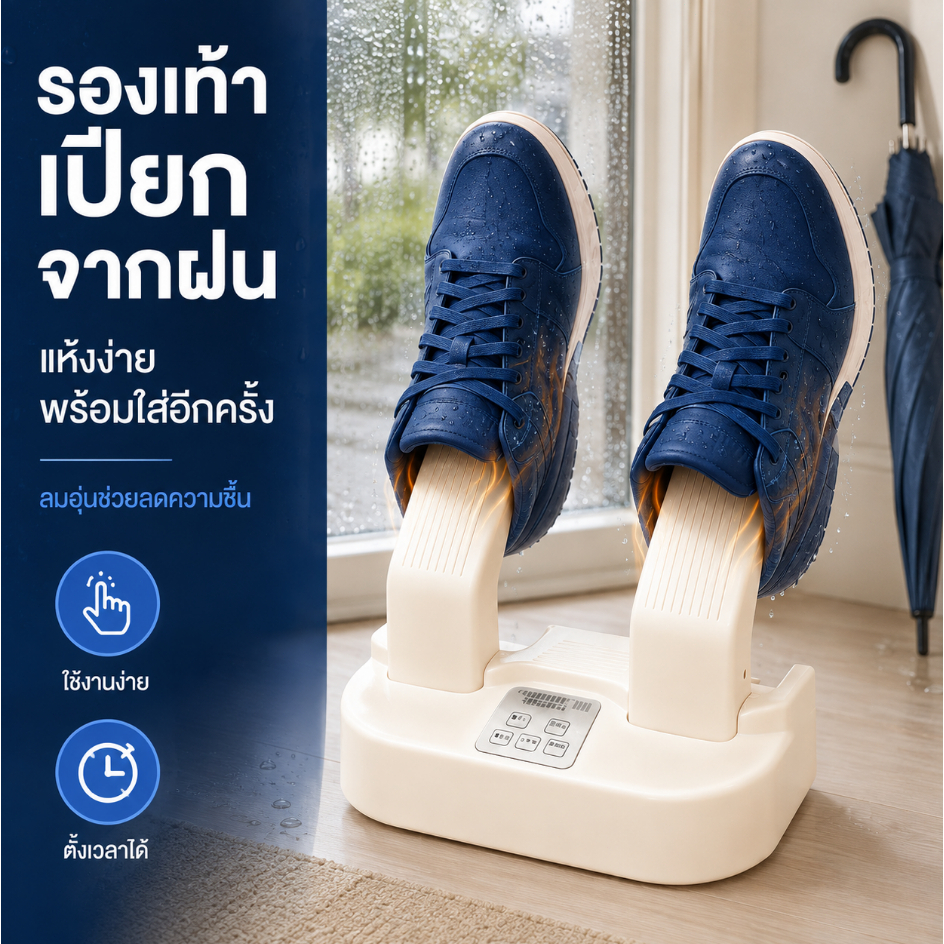 【การประกัน 1 ปี】เครื่องเป่าแห้ง และฆ่าเชื้อรองเท้า UEX Sterilizer and Dryer