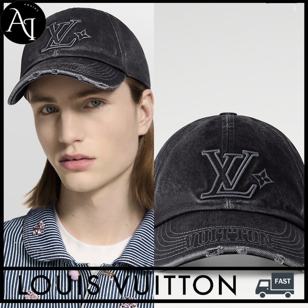 แท้/รับประกัน หมวกเบสบอล LVหมวกแก๊ป ยูนิเซ็กส์ สำหรับทุกเพศFlower Washed Cap มีใบเสร็จครบ รุ่นเดียวกับดารา