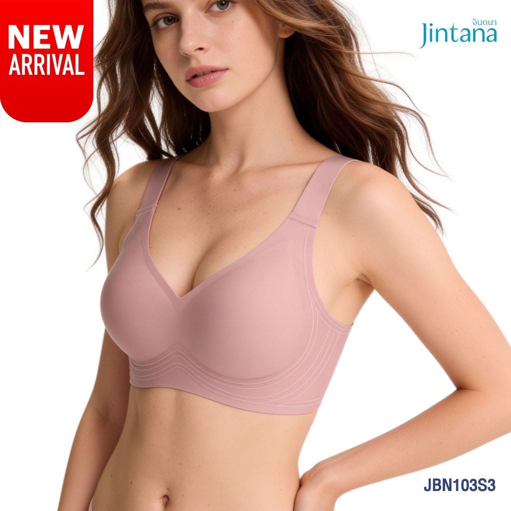 [สินค้าใหม่] Jintana เสื้อชั้นใน รุ่น Lite รหัส JBN103S3 บราไร้โครง มีตะขอปรับระดับ สายบ่าใหญ่รองรับทรง