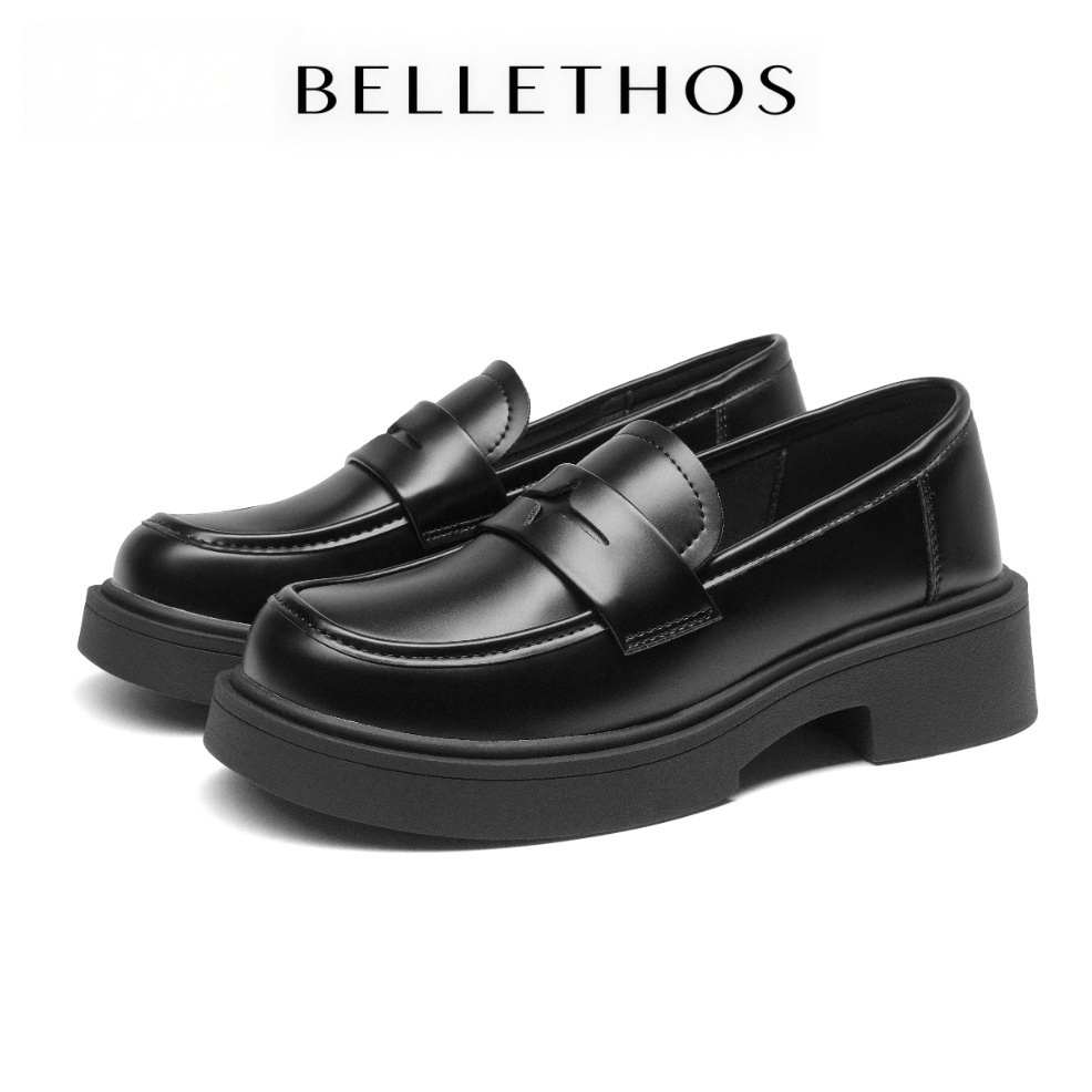 BELLETHOS รองเท้าโลฟเฟอร์คลาสสิก นุ่มสบายไม่เสียดสีเท้า การเดินทางประจำวัน 35-40