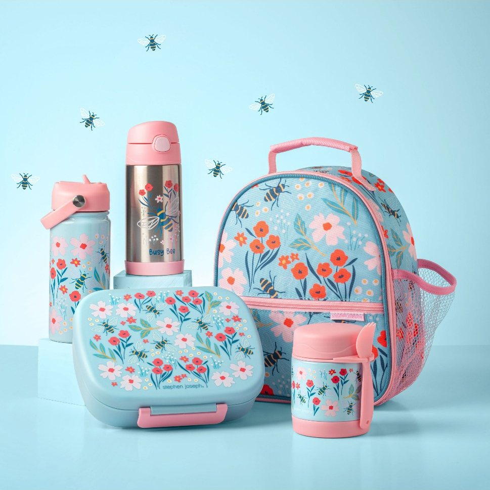 Stephen joseph กล่องข้าวเด็ก ยอดนิยมจากอเมริกา น้ำหนักเบา กล่องข้าว 5 ช่อง Bento Box With Removable BEE (F25) — صورة 7