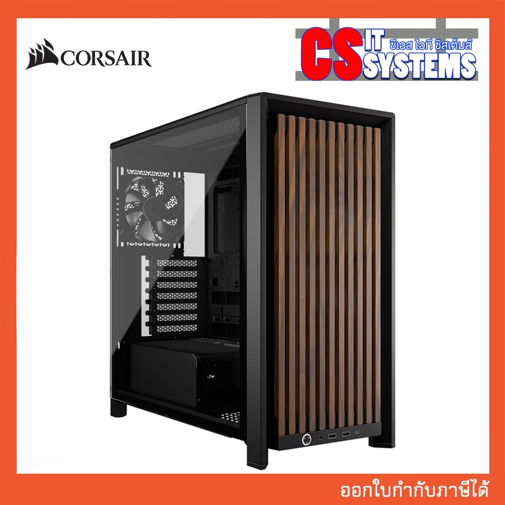 CASE CORSAIR FRAME 4000D SERIES WOOD RS BLACK MID-TOWER (CC-9011340-WW)