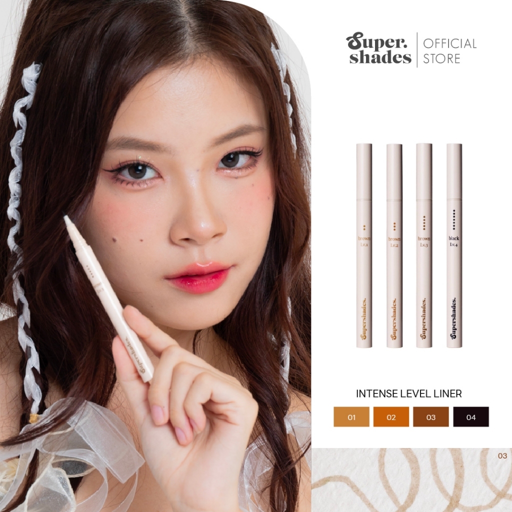 SuperShades Intense Level Liner ไลเนอร์ 4 เลเวล เส้นเล็ก กันน้ำ กันเหงื่อ ติดทน ตอบโจทย์ทุกลุค