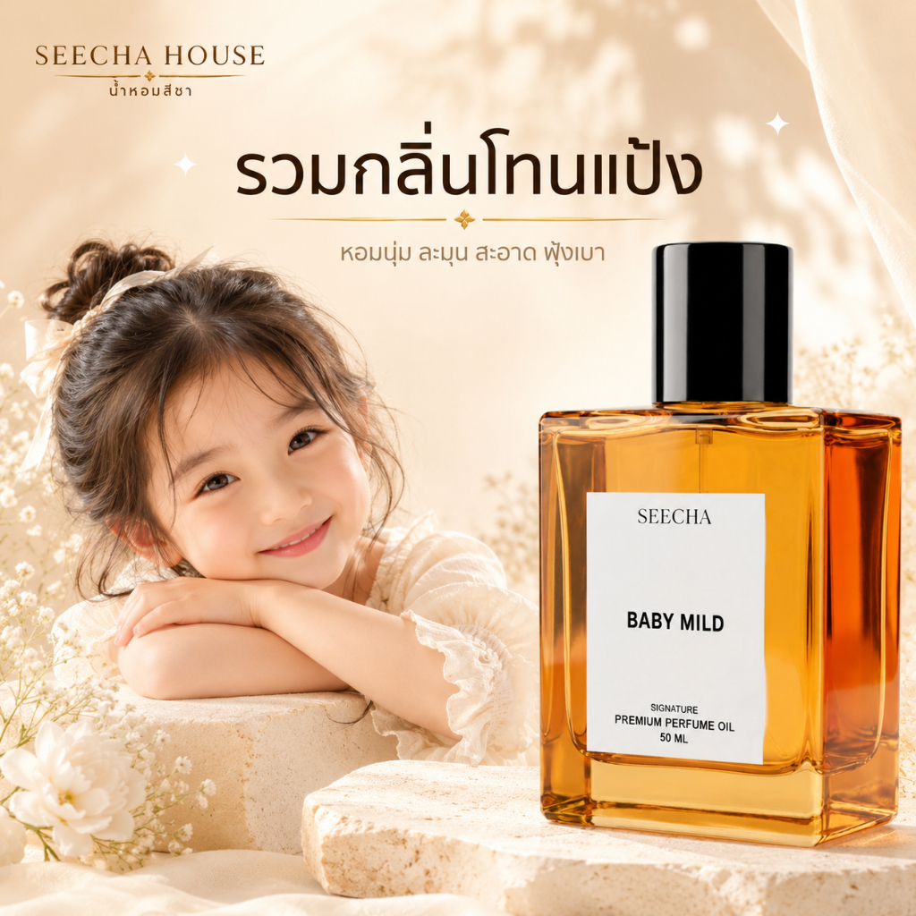 ✨รวมกลิ่นโทนแป้ง✨ น้ำหอมสีชา Seecha Oil Perfume ขนาด 50ml (2ฟรี1-กด3ชิ้น-) ใช้ได้นาน 2-6 เดือน