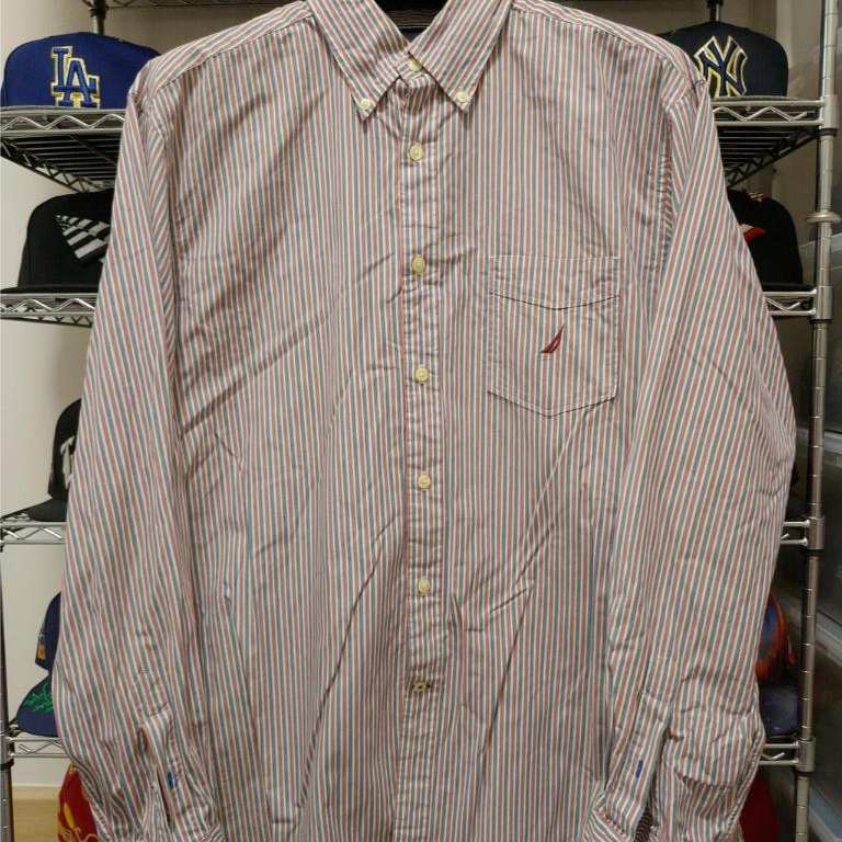 เสื้อ Shirt Men's แบรนด์ Nautica มือสอง Size L