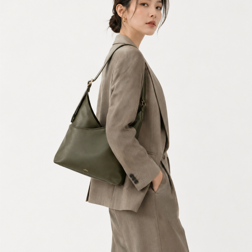 Tocco Toscano รุ่น Giada Bag กระเป๋าหนังแท้ทรงสะพายไหล่ ดีไซน์เรียบหรู สไตล์อิตาเลียน