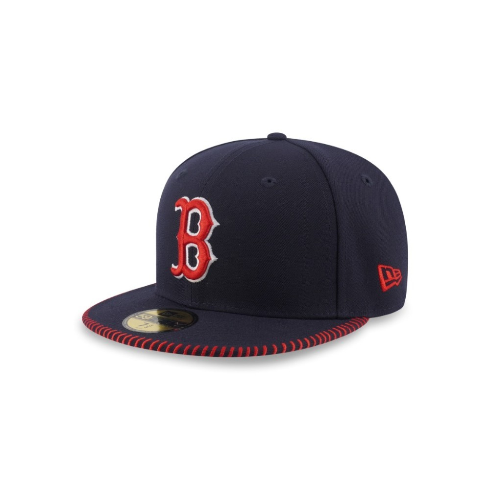 หมวกแก๊ป New Era รุ่น 59Fifty Pack - Baseball Stitching Boston Red Sox Navy 59Fifty Cap