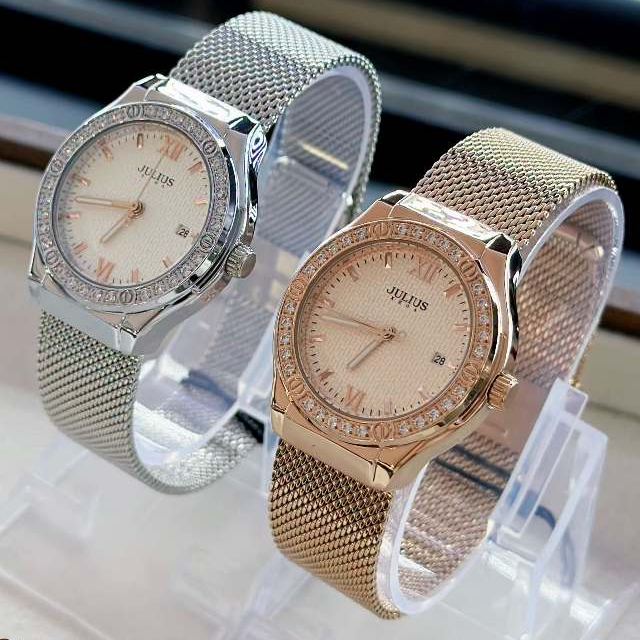 Julius นาฬิกาข้อมือผู้หญิง สายสแตนเลส รุ่น JA-1550 (JA-1550A,JA-1550B,JA-1550C,JA-1550D)