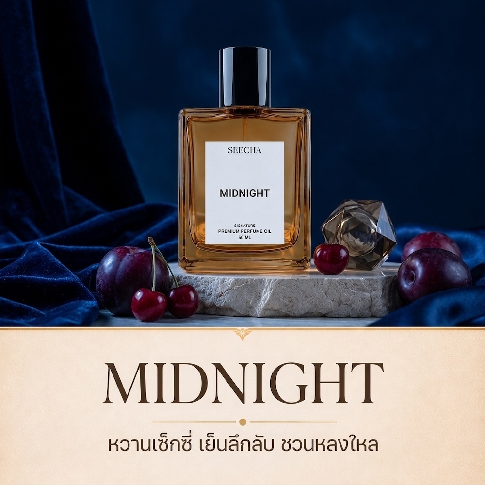 78 MIDNIGHT มิดไนท์ Seecha Oil Perfume น้ำหอมสีชา ขนาด 50ML ใช้นาน 1-2 เดือน