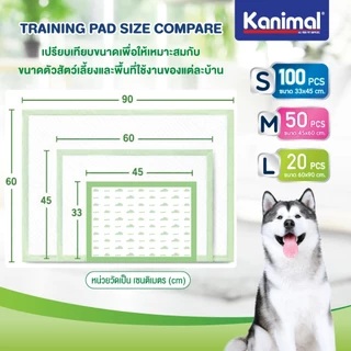 Kanimal Training Pad แผ่นรองฉี่สุนัข แผ่นรองซับ สำหรับสุนัขและแมว | Original / Activated Carbon / Grass Scent