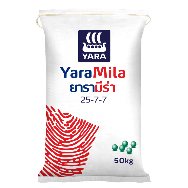 ปุ๋ยยารา 25-7-7 YaraMila ยารามีร่า 50กก. ปุ๋ยคอมปาวด์ ไนโตรเจนสูง บำรุงต้น ใบ เร่งการเจริญเติบโต