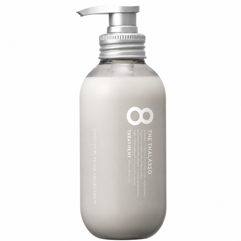 THALASSO 8 ทรีทเมนต์ สมูธแอนด์เซรั่ม ทรีทเมนต์น้ำทะเล ผมนุ่มลื่นปิ๊ง 475ml (No.Jp718)
