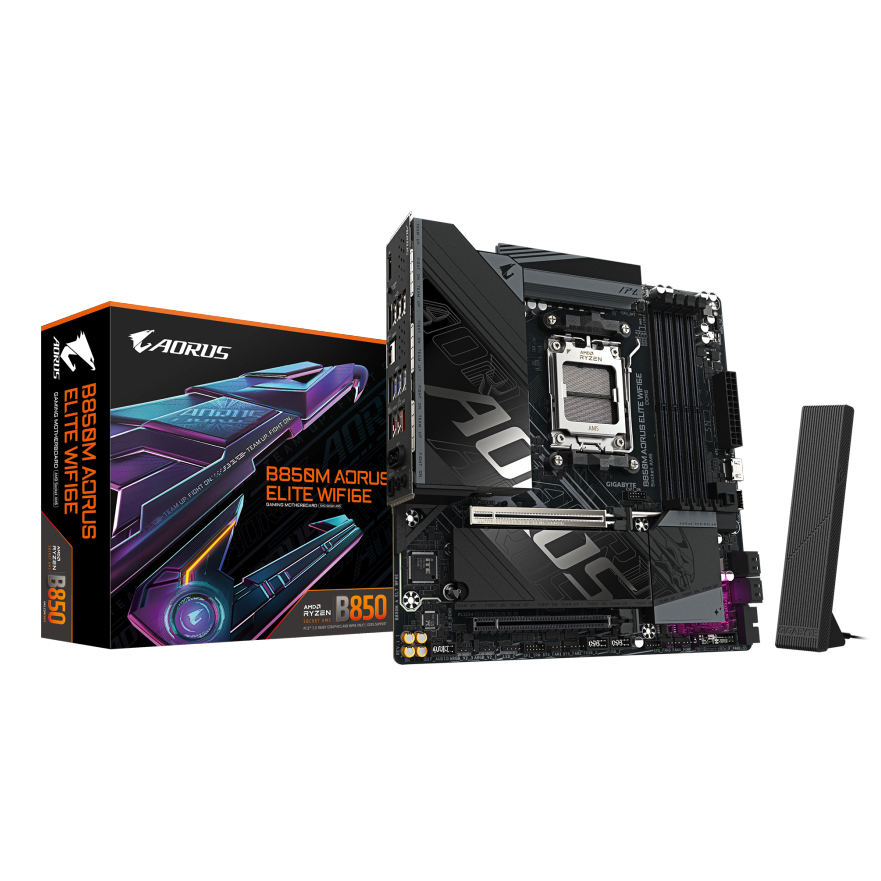 MAINBOARD (AM5) GIGABYTE B850M AORUS ELITE WIFI6E DDR5
