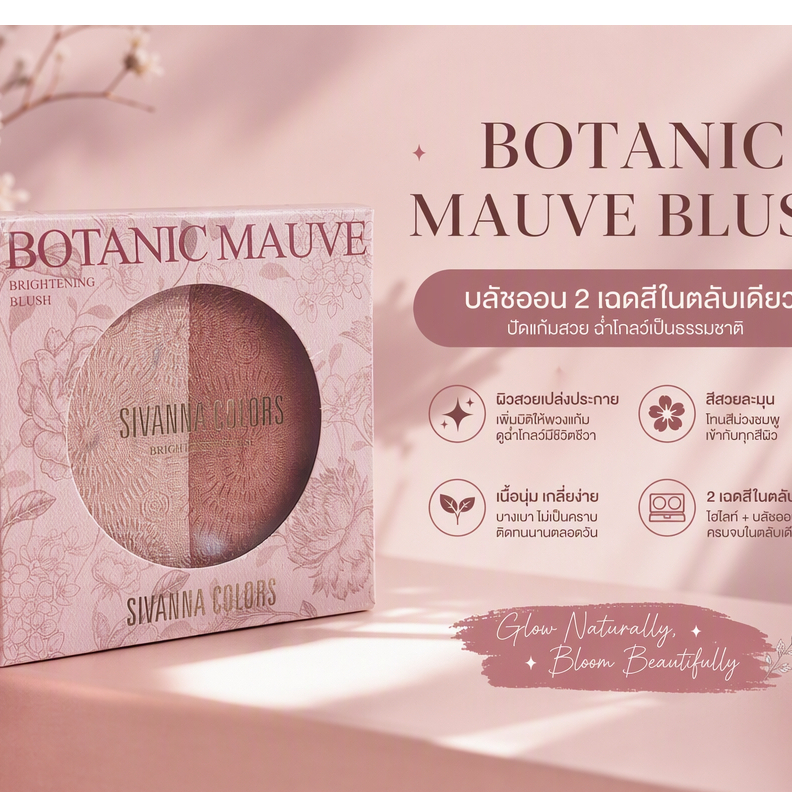 Sivanna Botanic mauve BLUSH ไบรเทรินนิ่งบลัช