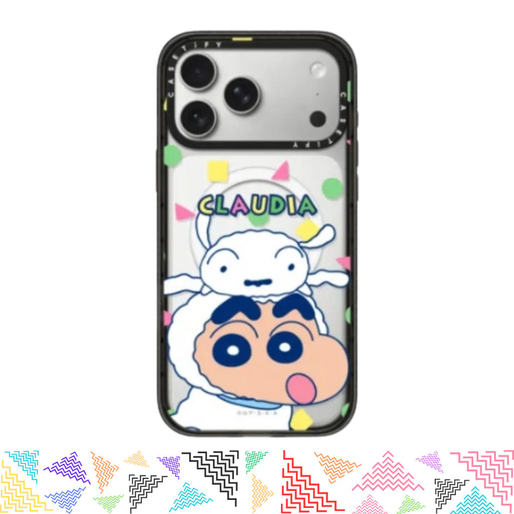 เคสมือถือ [ใส่ชื่อ] CASETiFY | Shinchan & Shiro Custom Case [Crayon Shinchan] For iPhone Samsung แท้