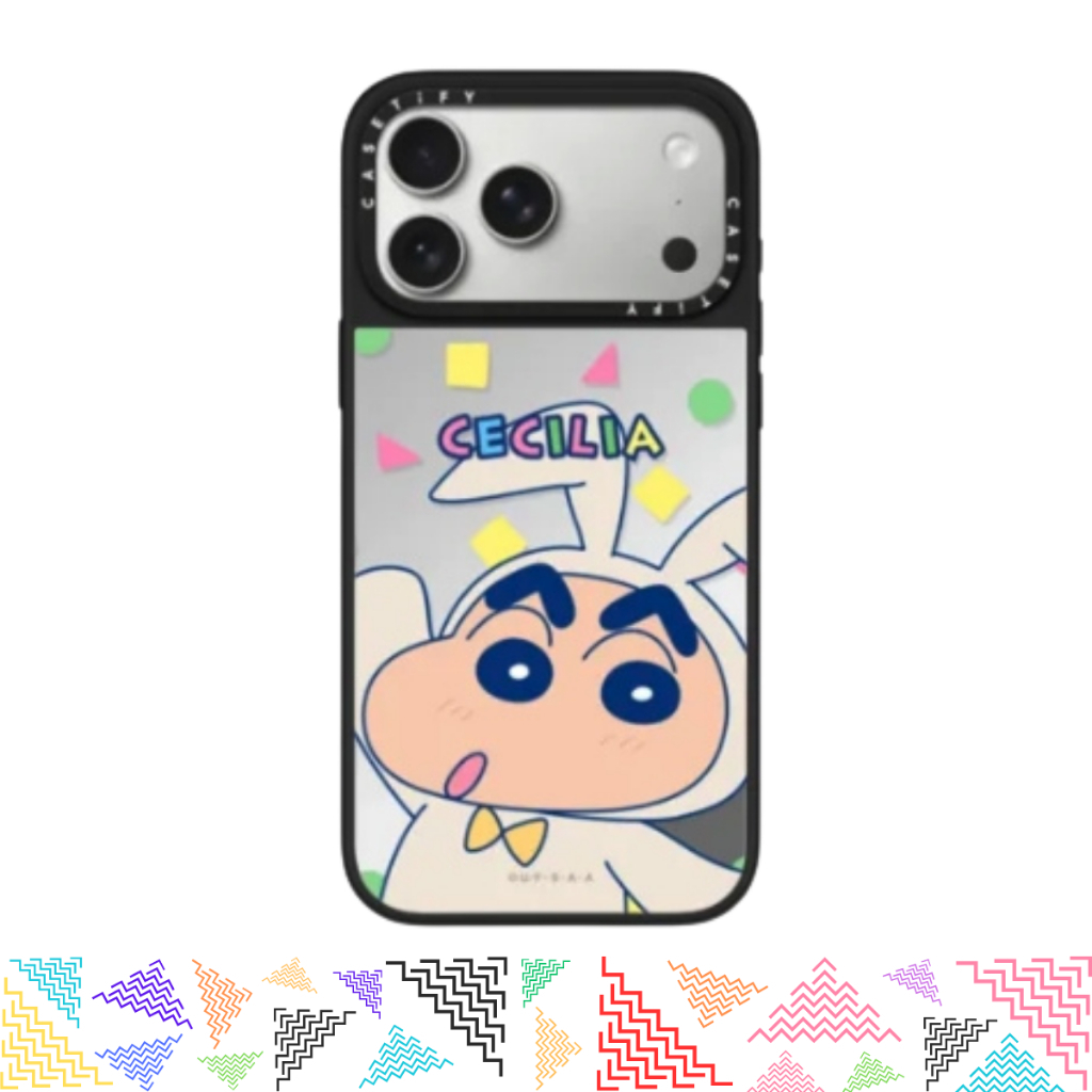 เคสมือถือ [ใส่ชื่อ] CASETiFY | Shinchan (Nene's Bunny) Custom Case [Crayon Shinchan] For iPhone Sams