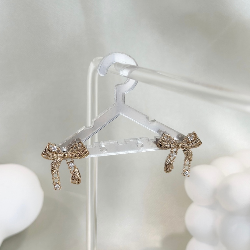 MOJIMATCH  Lace Ribbon (ต่างหู)