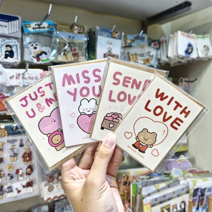Mini A7 Postcard โปสการ์ดจิ๋วรวมลาย ส่งต่อความรักและพลังบวกให้คนพิเศษ!💘[Maykids Studio]