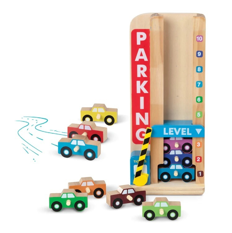 Melissa & Doug كراج 10 سيارات للترتيب حسب اللون والعد — صورة 4