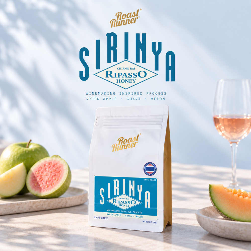 [ ใหม่ ] Roast Runner Coffee เมล็ดกาแฟ Sirinya Ripasso Honey ( คั่วกลาง-อ่อน Omni Roast)