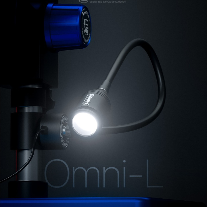 Mechanic Omni-L 5W กล้องจุลทรรศน์ LED สูง Stepless Dimming 3D เฉียงความสว่าง 360° ชุดเครื่องมือแขนคอ
