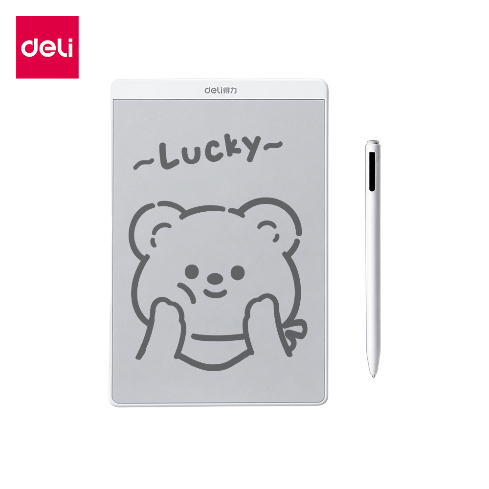 Deli กระดานไวท์บอร์ด กระดานแม่เหล็ก เมจิกไวท์บอร์ด น้ำหนักเบา พกพาสะดวก 12.8 x 19 Magic Whiteboard