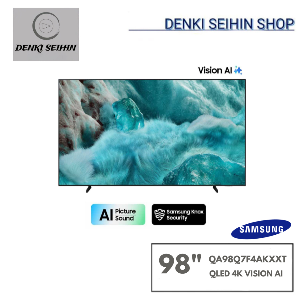 SAMSUNG QLED 4K Vision AI Smart TV รุ่น QA98Q7F4AKXXT Series Q7F ขนาด 98 นิ้ว QA98Q7F4AKXXT