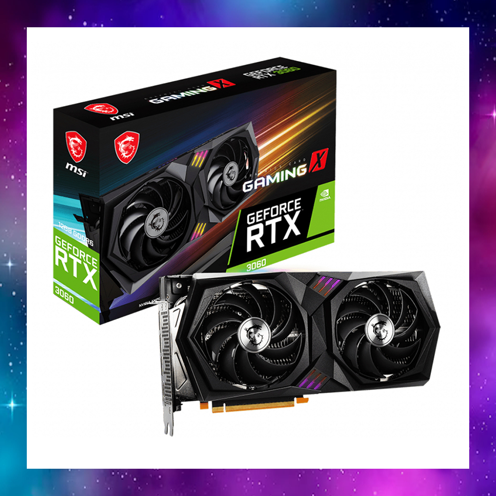 VGA (การ์ดแสดงผล) MSI GEFORCE RTX3060 3060 GAMING X 12G - 12GB GDDR6 ใช้งานปกติ