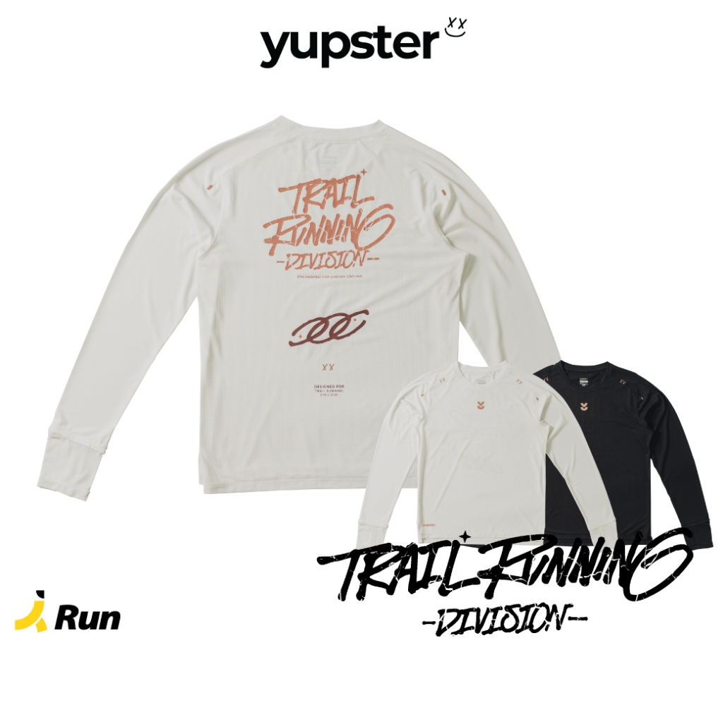 yupster Running Long Sleeves T-Shirt TRAIL RUNNING DIVISION แห้งไวพิเศษ ระบายอากาศดี