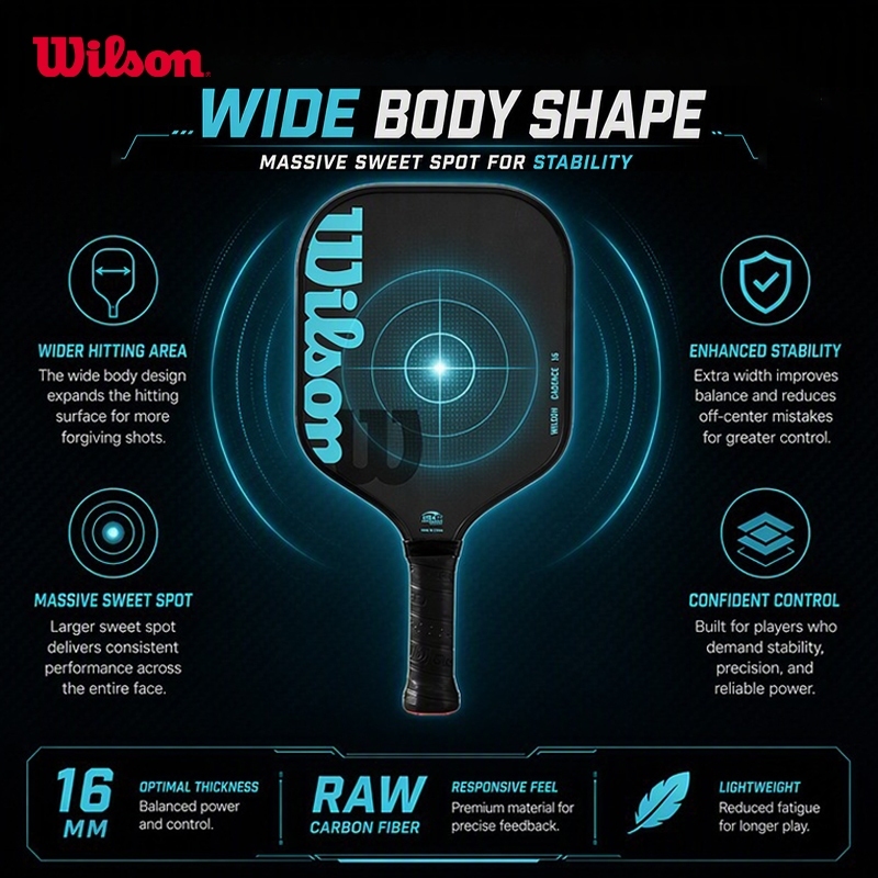 Wilson مضرب بيكلبول Cadence 16 — صورة 3