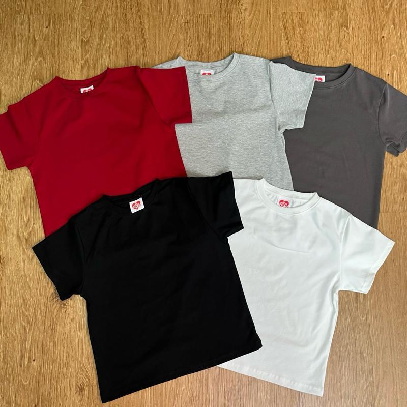 RW172 Baby Tee Basic Style T-Shirt เสื้อยืดแขนสั้น ทรงพอดีตัว งานป้าย RAWii.bkk
