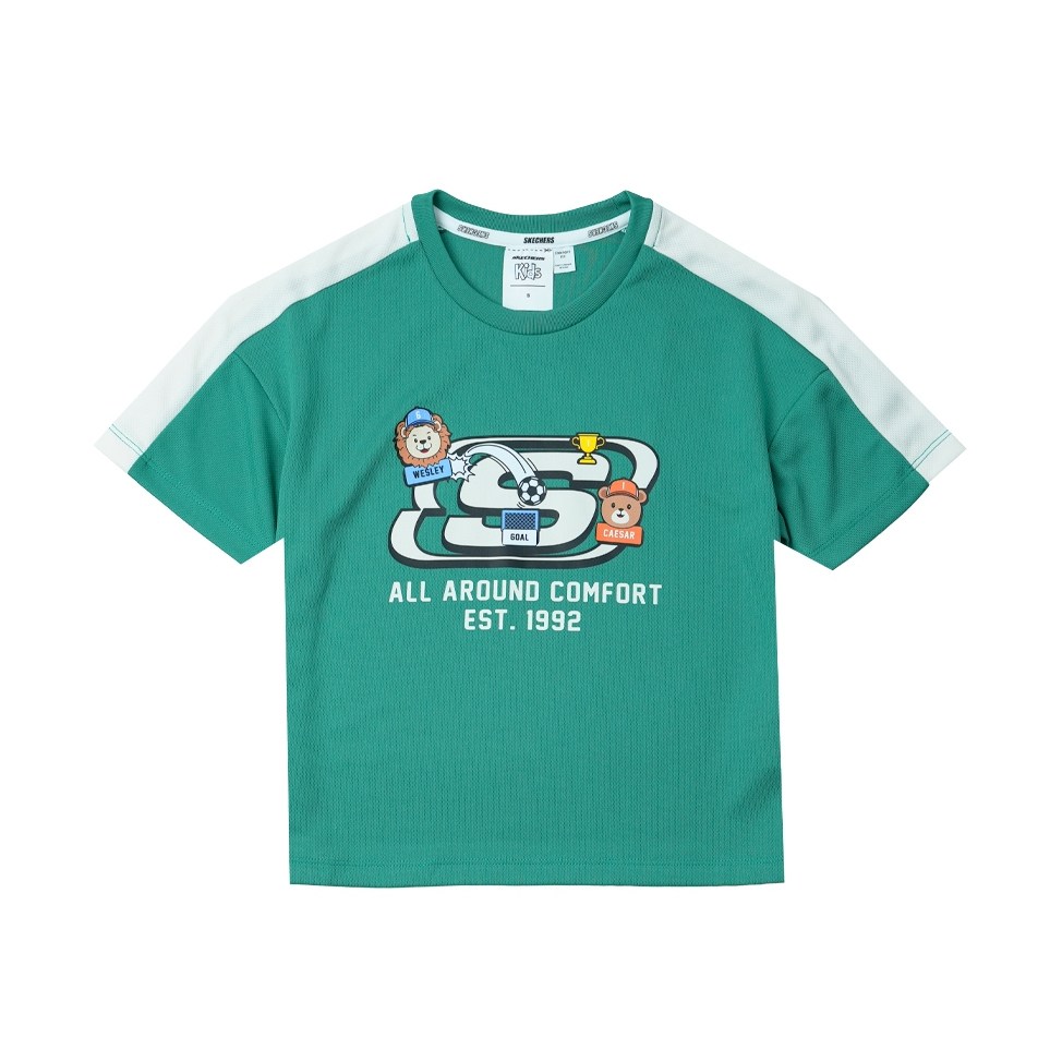 Skechers สเก็ตเชอร์ส เสื้อยืดแขนสั้นเด็กผู้ชาย Boys Game On Short Sleeve Tee - SL126B070-01CJ (latest)