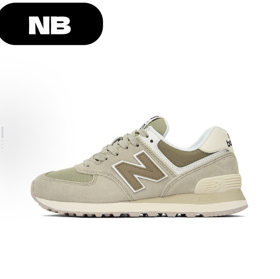 New Balance NB 574 Low cut Light Olive Green 100% แท้จริง