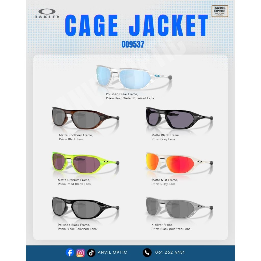 OAKLEY CAGE JACKET แว่นกันแดด OAKLEY ของแท้ รับประกันสินค้า 2 ปี
