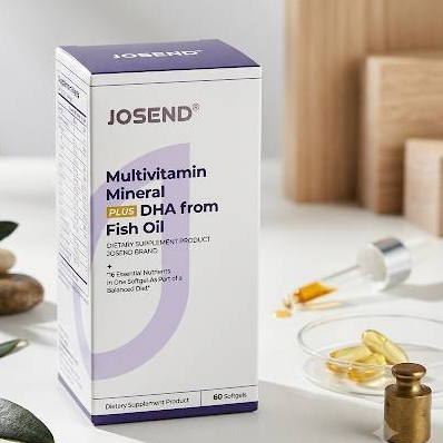 JOSEND โจเซนด์ มัลติวิตามินแร่ธาตุ ผสมน้ำมันปลา Omega-3 1กระปุกมี 60 ซอฟเจล