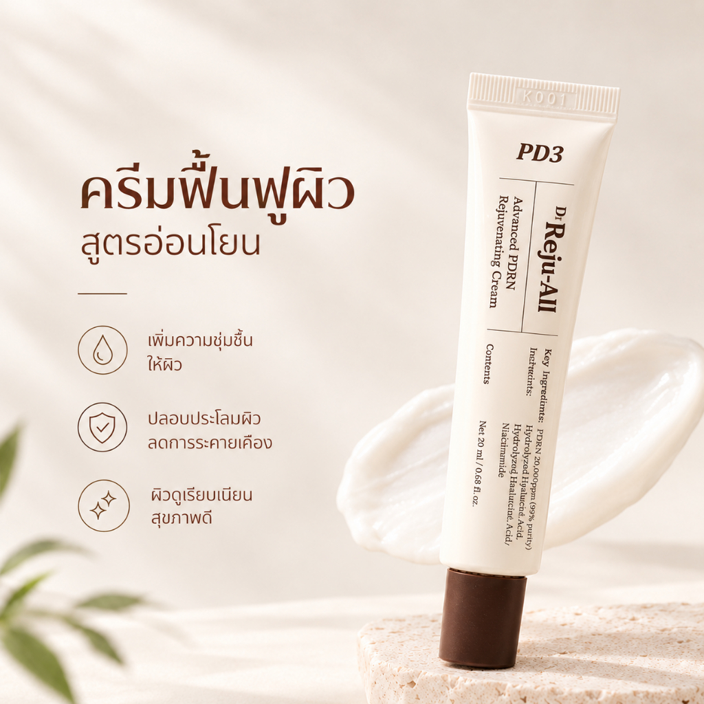ลดจัดหนัก!! Dr.Reju‑all PD3 Advanced PDRN Rejuvenating Cream 20ml ครีมบำรุงผิวฟื้นฟูผิวอ่อนเยาว์ พร้อมส่ง